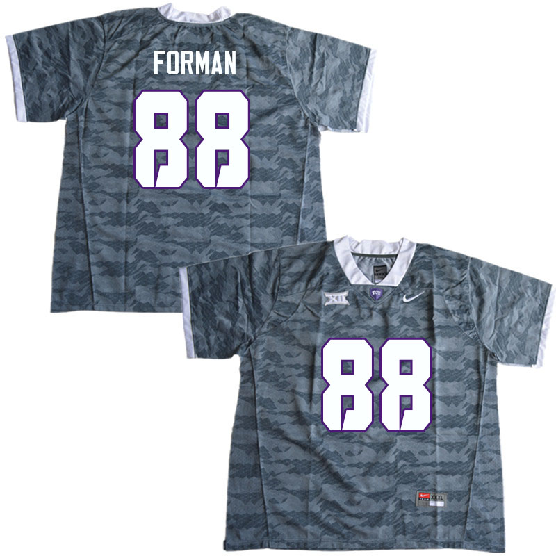 Men #88 Sam Forman TCU Horned Frogs College Football Jerseys Sale-Gray - Click Image to Close